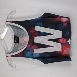 Wesc Reworked Cropped Colorful Letter W Jersey Tank Top